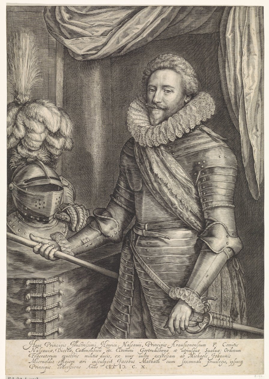 Porträtt av Fredrik Henrik, prins av Oranien-Nassau av Jacob Matham