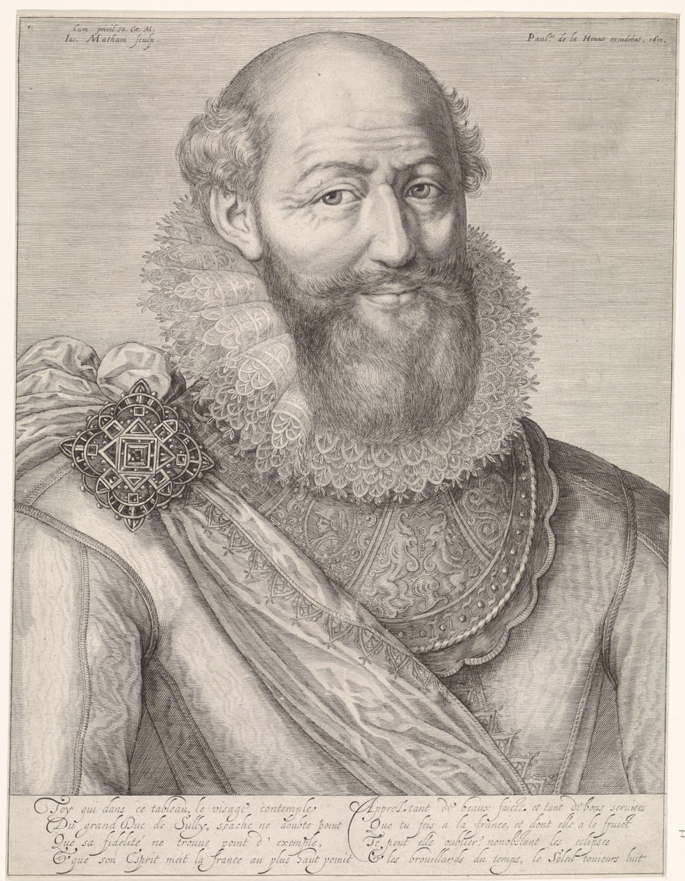 Porträtt av Maximilien de Béthune av Jacob Matham