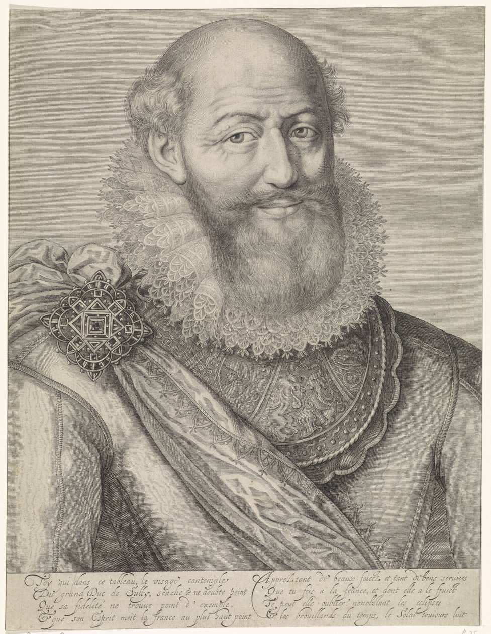 Porträtt av Maximilien de Béthune av Jacob Matham