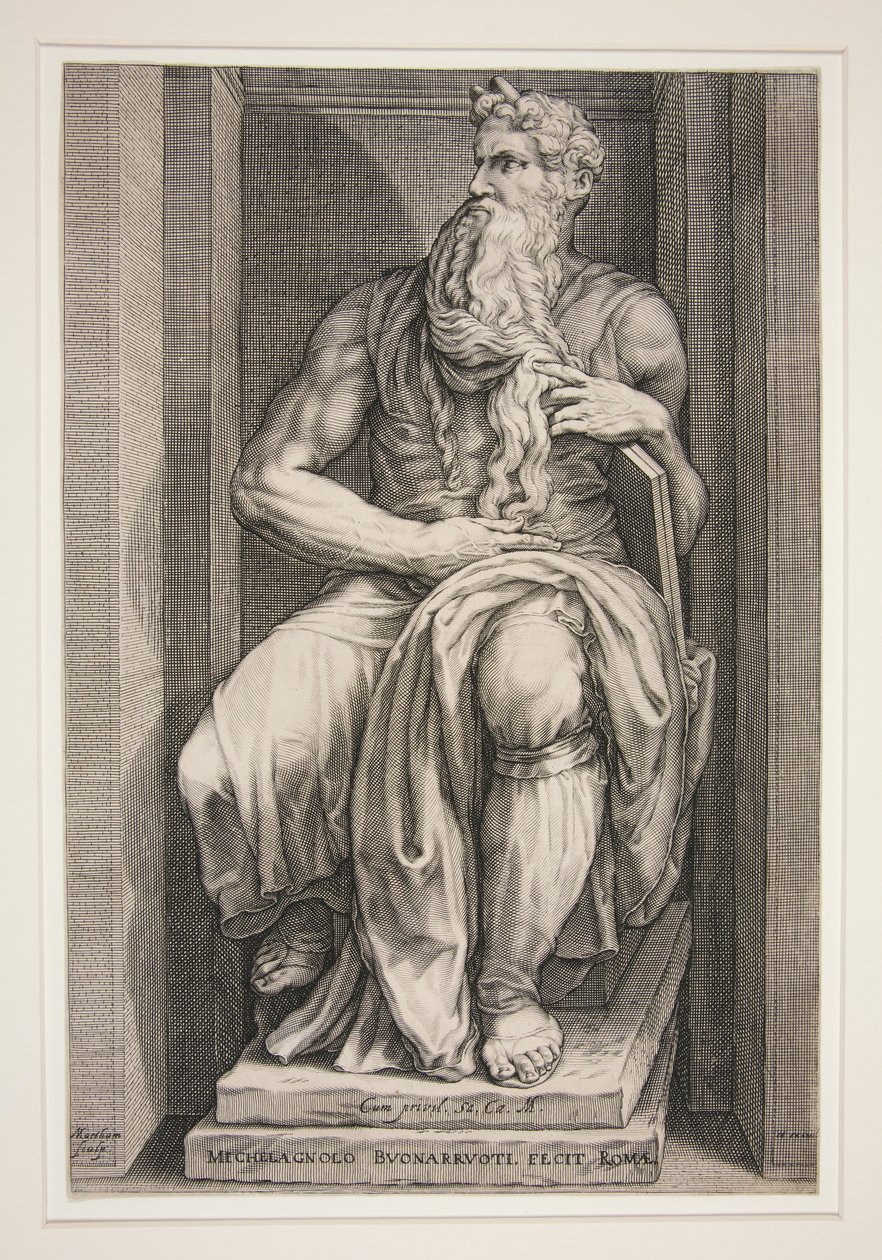 Staty av Moses från Julius II:s gravmonument av Jacob Matham