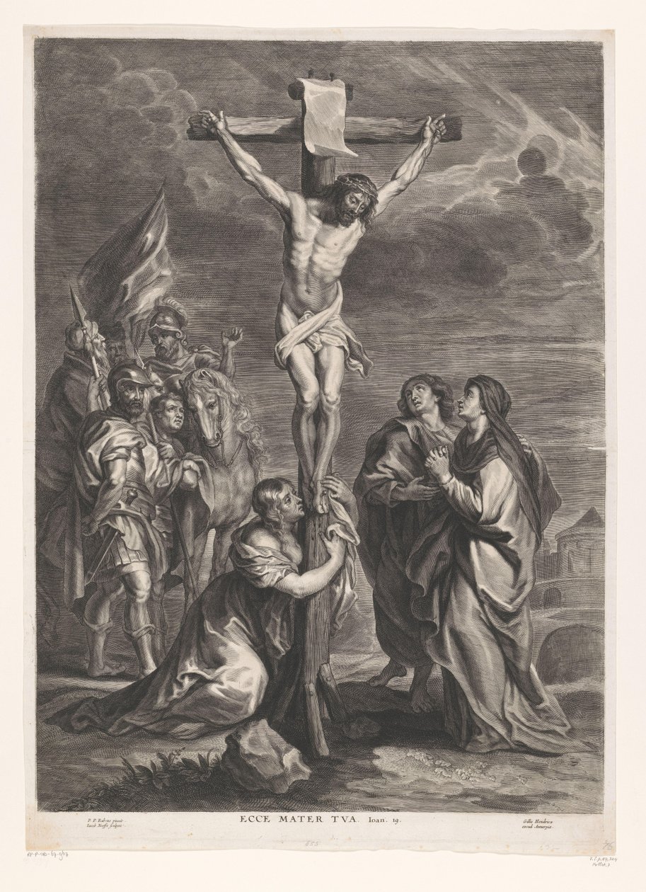 Kristus på korset Ecce mater tua (titel på objekt) av Jacob Neefs