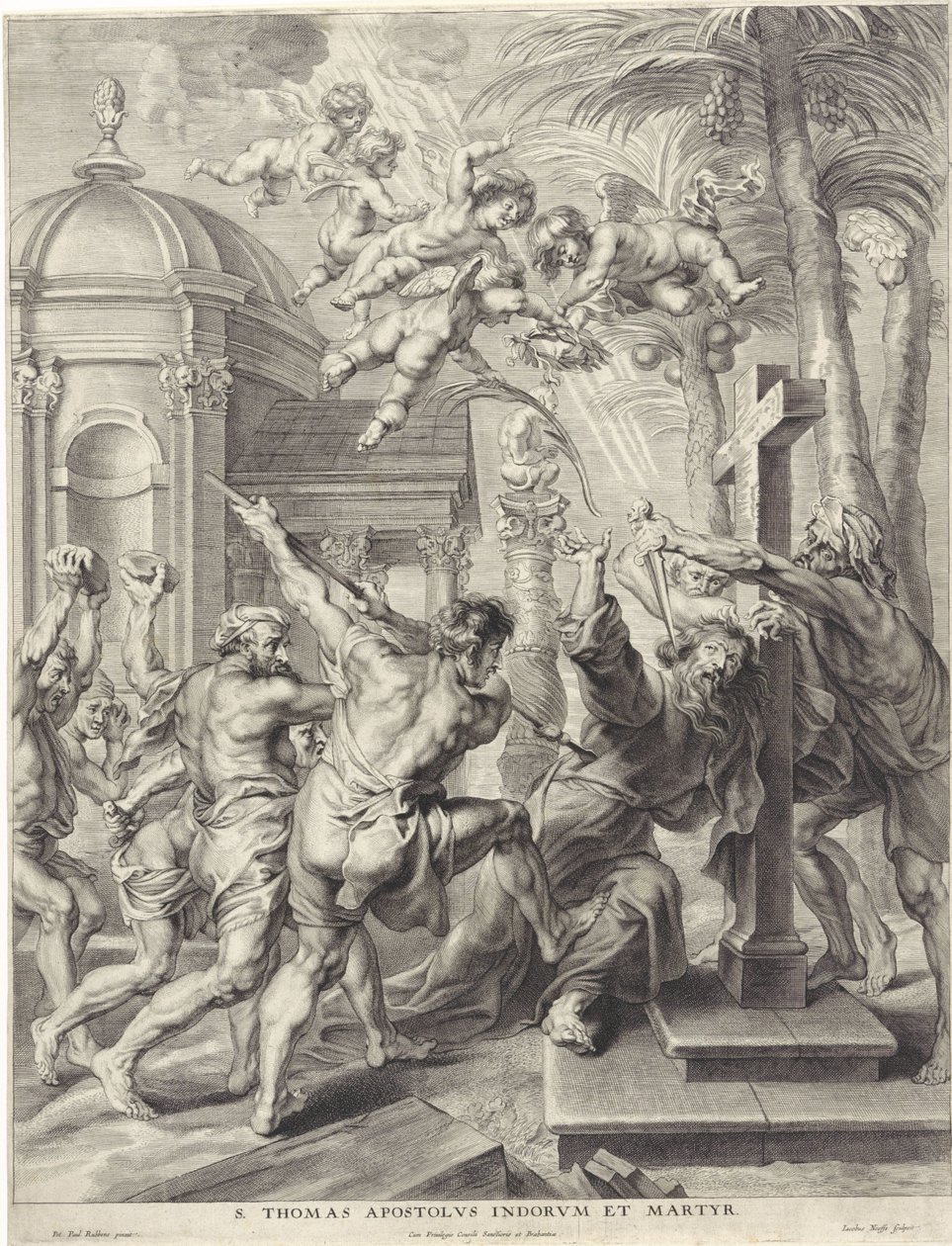 Marteldood van de apostel Tomas St Thomas Apostel av indianerna och martyren (titel på objektet) av Jacob Neefs