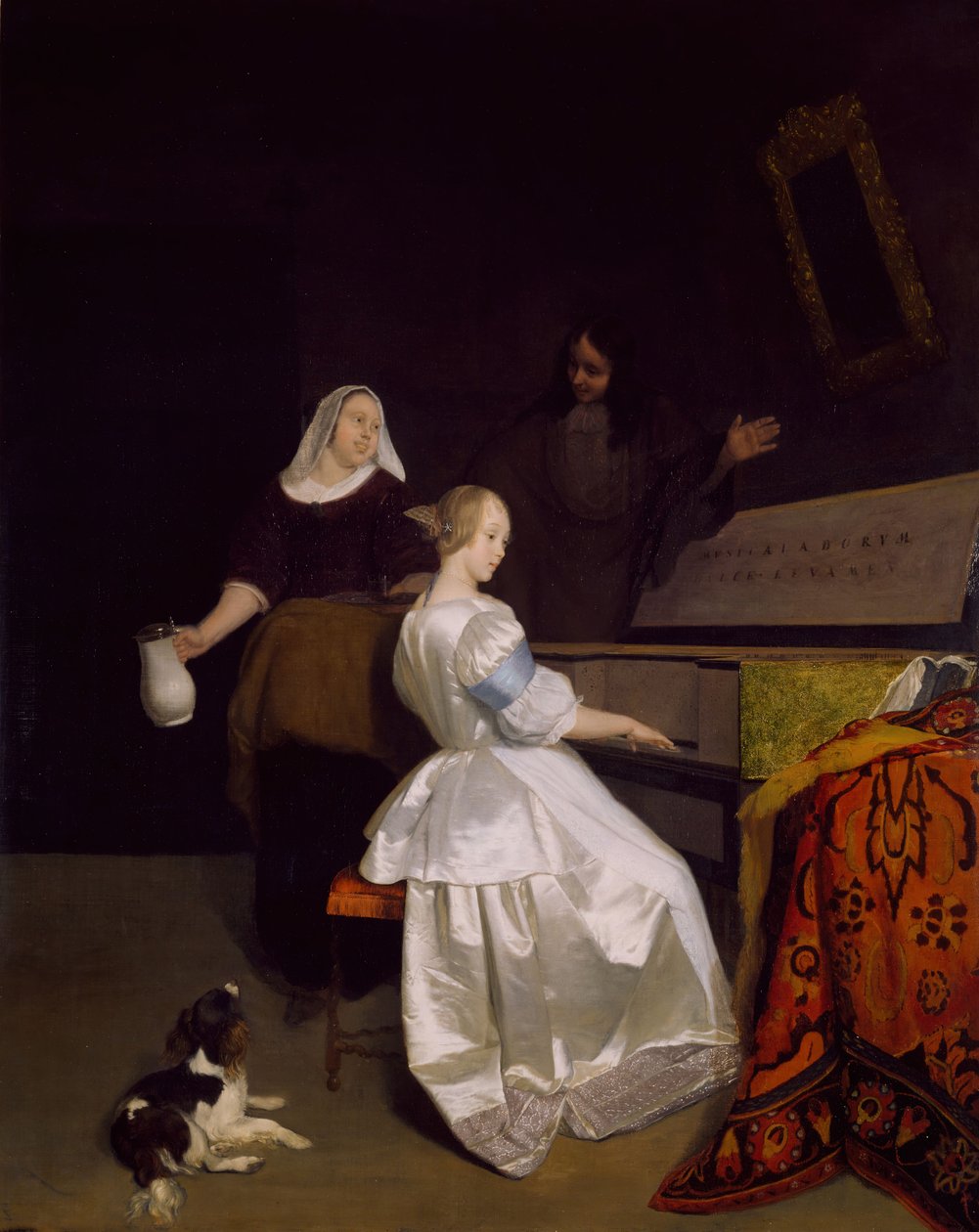 Musiklektionen, 1670-72. av Jacob Lucasz Ochtervelt