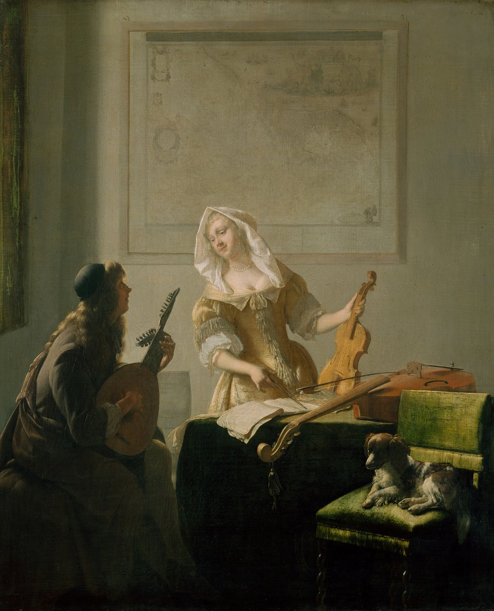 Musiklektionen, 1671. av Jacob Lucasz Ochtervelt