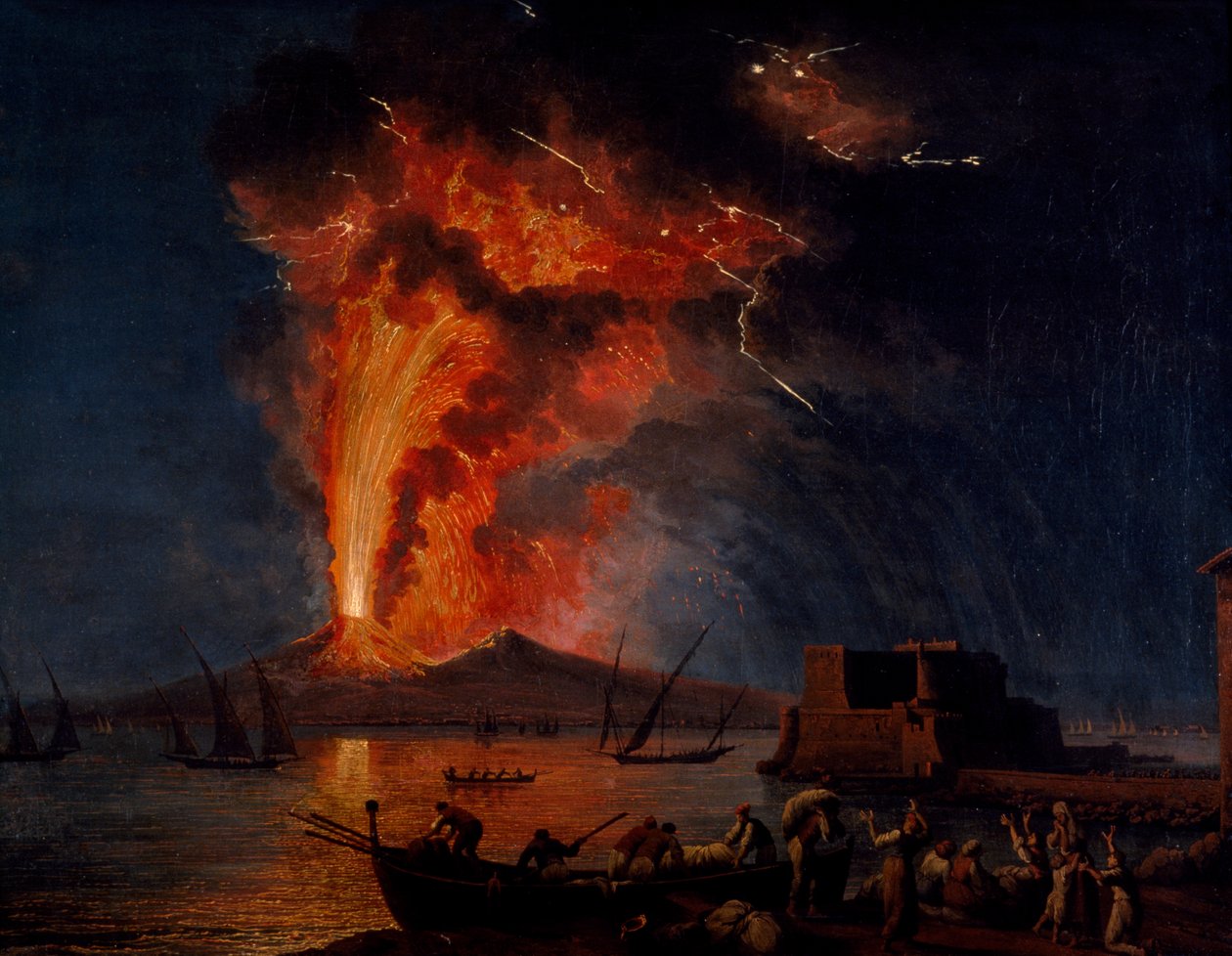 Vesuvius utbrott av Jacob Philippe Hackert