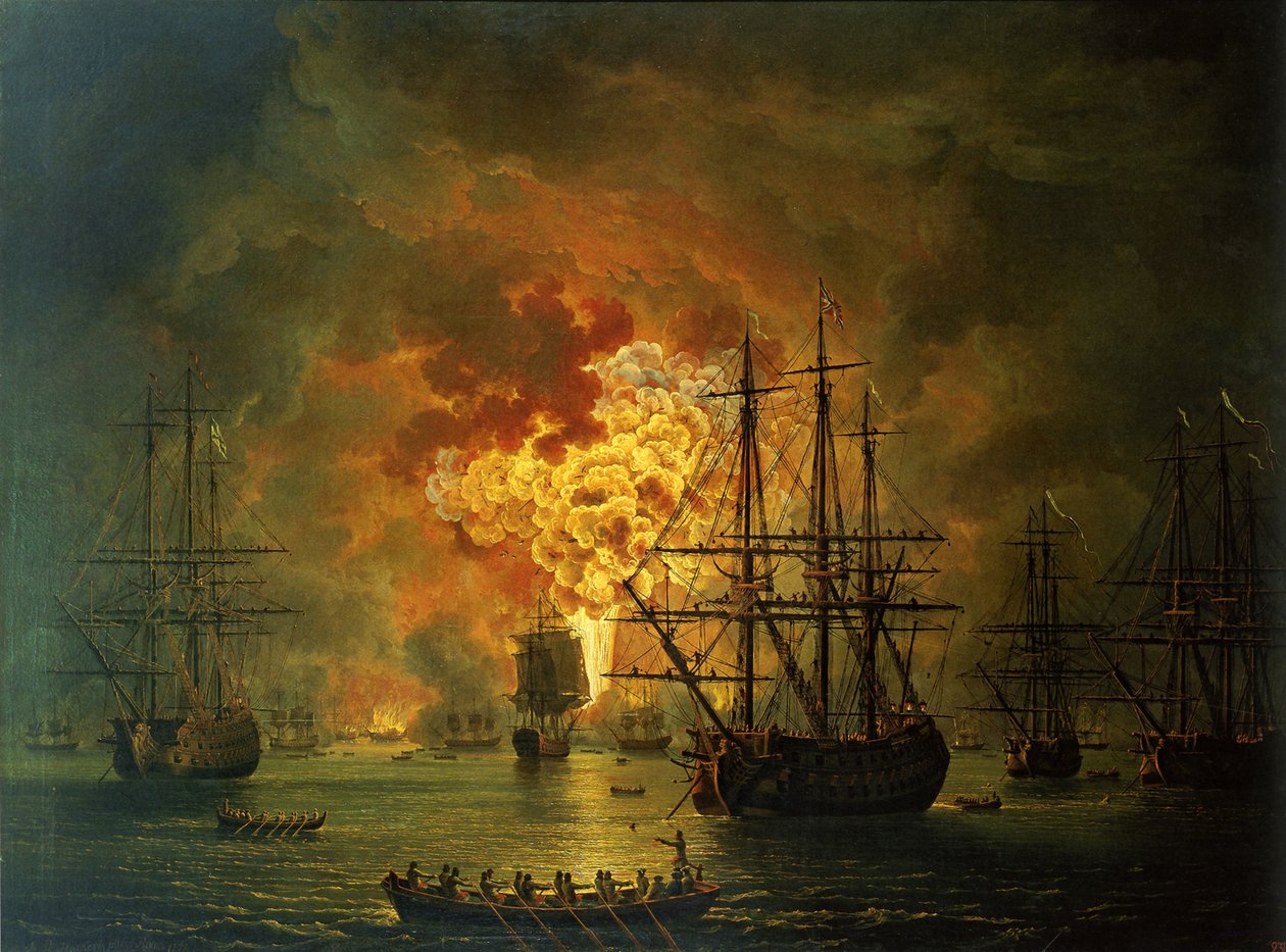 Le Faʻaumatiaga o le Fua a Turki i le Fagaloa o Chesma, 1772 swed av Jacob Philippe Hackert