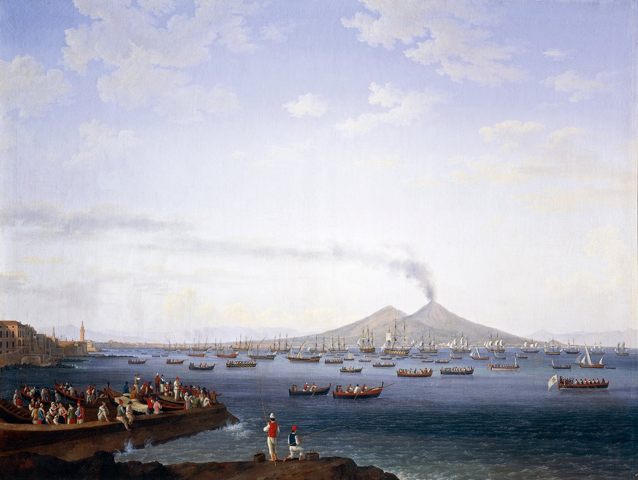 Flottans återkomst från Algeriet till Neapelbukten av Jacob Philippe Hackert