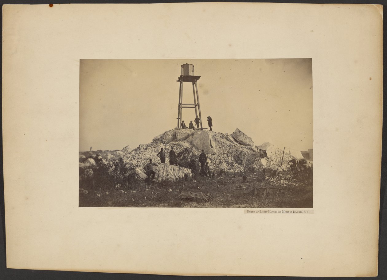 Ruinerna av fyren på Morris Island, South Carolina av Jacob R. Foster