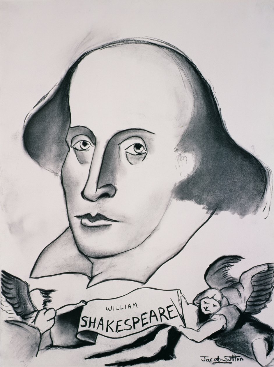 William Shakespeare (1564-1616) 1994 (kol på papper) av Jacob Sutton