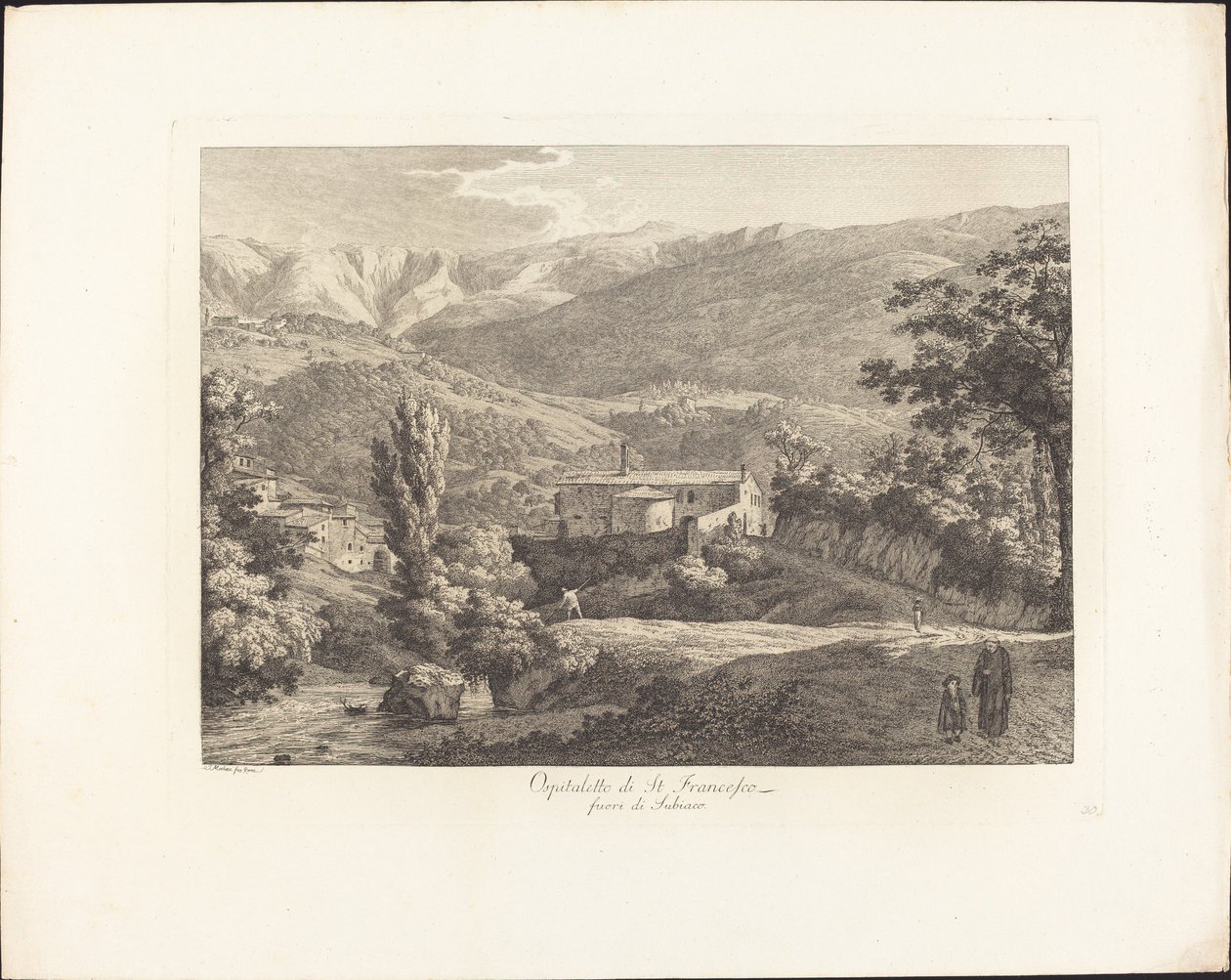 Ospitaletto di San Francesco, utanför Subiaco av Jacob Wilhelm Mechau