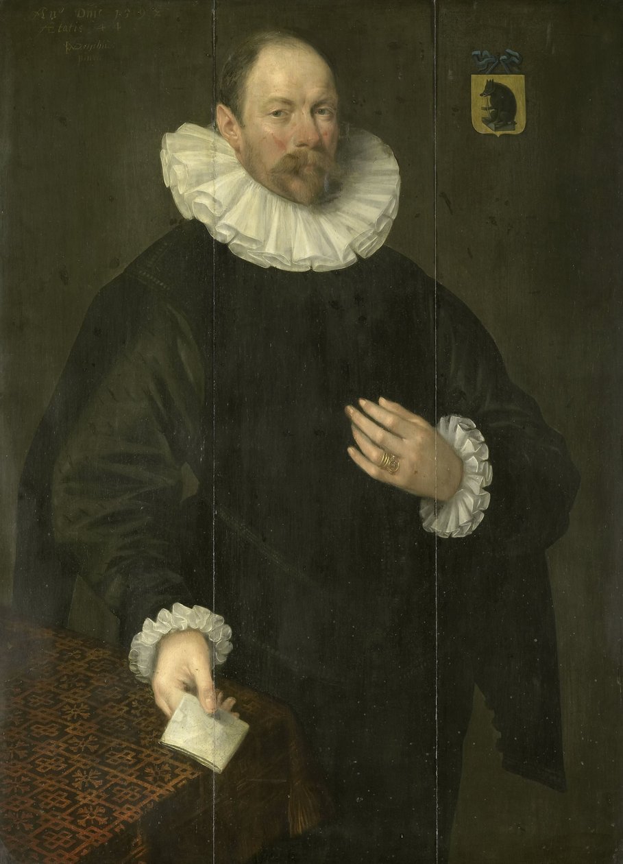 Porträtt av Paulus Cornelisz van Beresteyn (1548-1625), borgmästare i Delft av Jacob Willemsz. Delff (I)