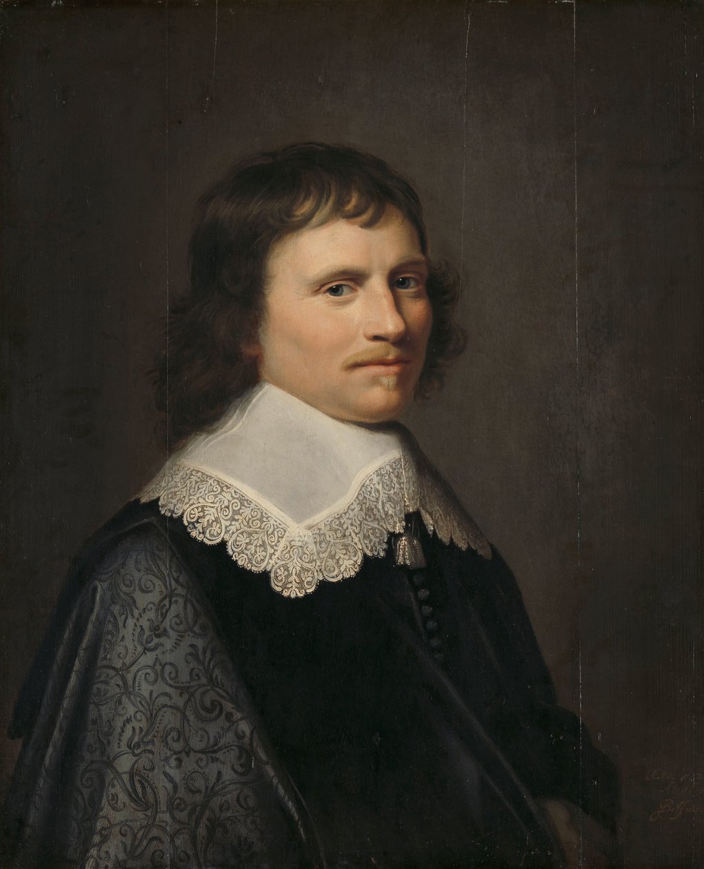 Porträtt av en man, som tros vara Salomon van Schoonhoven (1617-1653), lordlöjtnant av Putten av Jacob Willemsz. Delff (II)