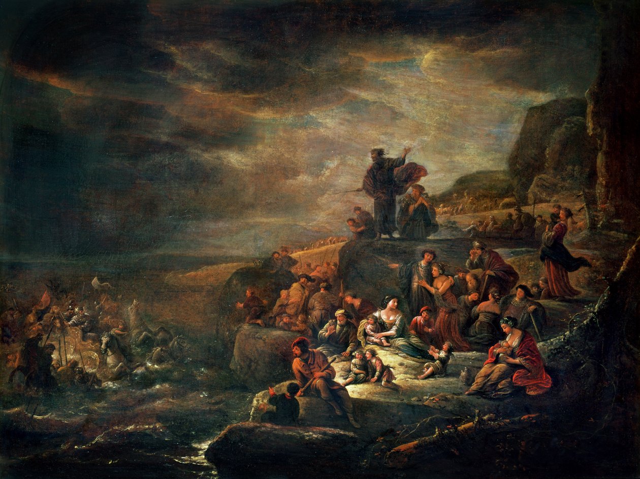 Röda havets passage av Jacob Willemsz de Wet or Wett