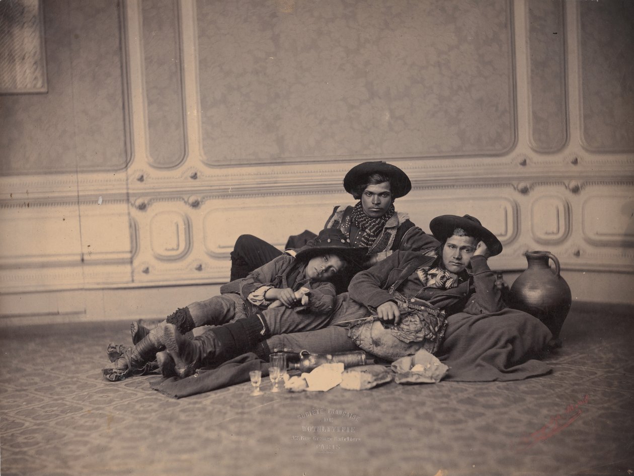 Shepherds pifferari med snack, ca 1864. av Jacob Wothly