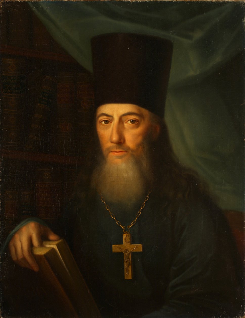 Porträtt av författaren Ioann Ioannovich Krasovsky 1746-1811, 1819 av Jacob Zalessky