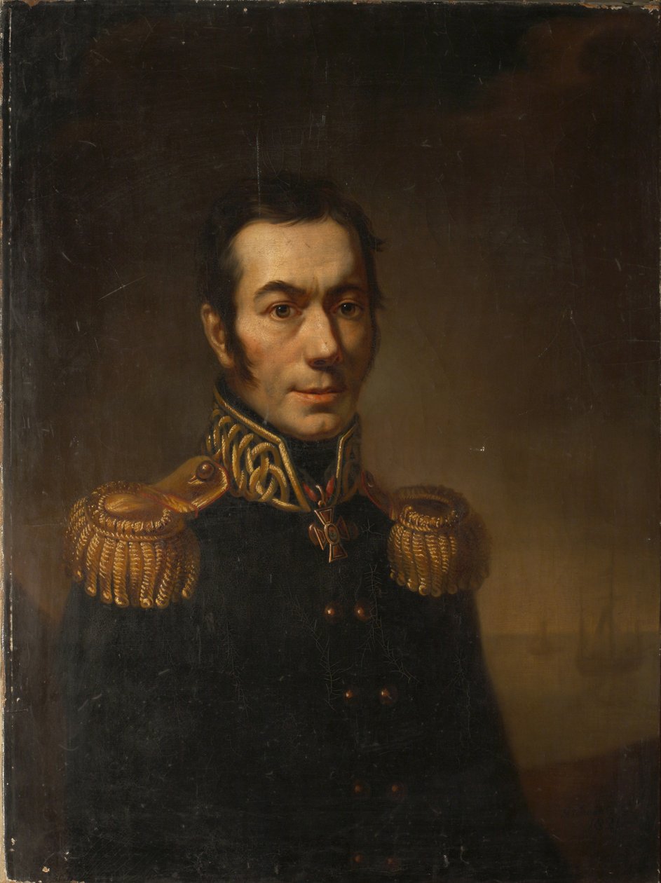 Porträtt av författaren Platon Yakovlevich Gamaleya 1766-1817, 1821 av Jacob Zalessky