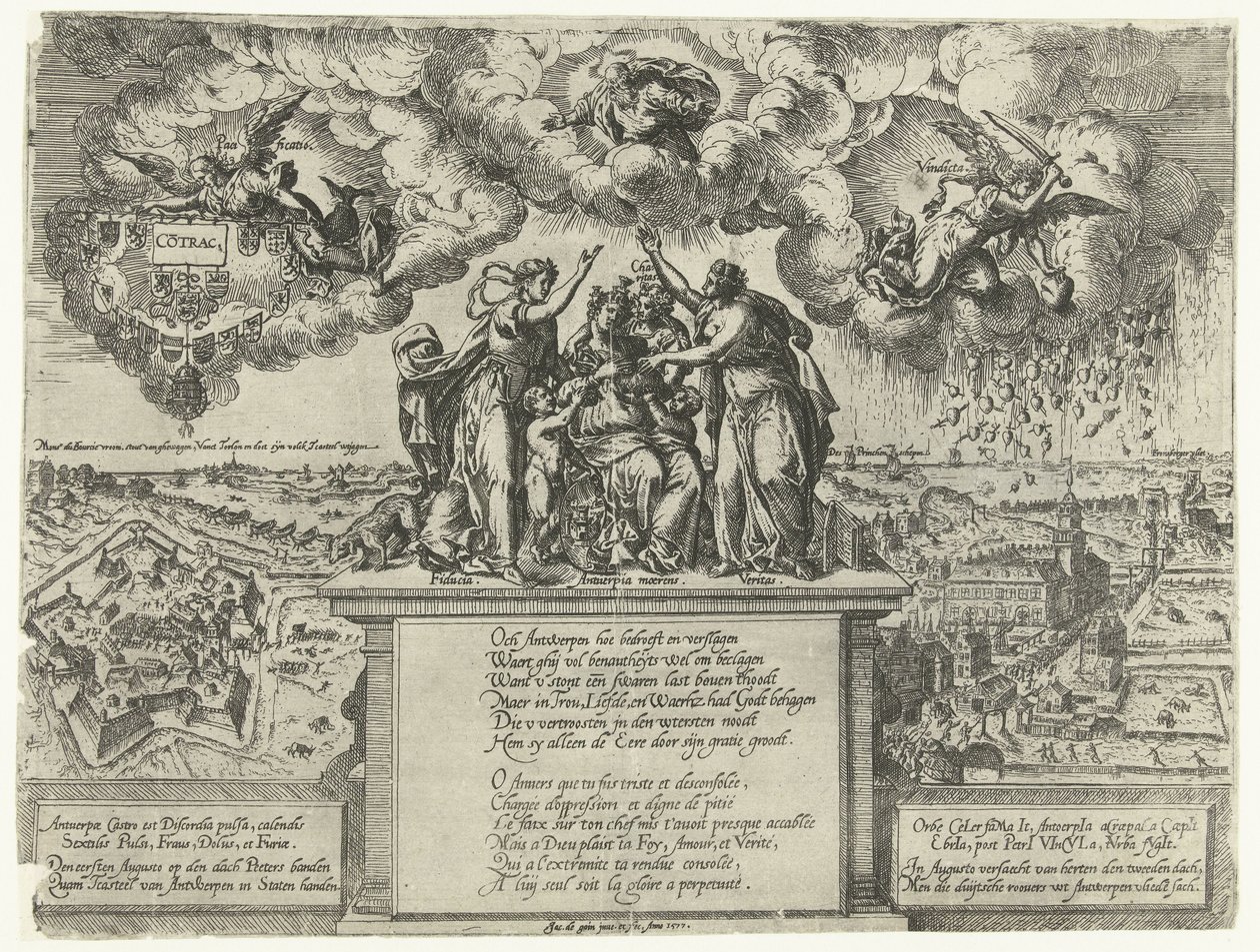 Allegori om erövringen av Antwerpens citadell, 1577 av Jacob de Gheyn (I)