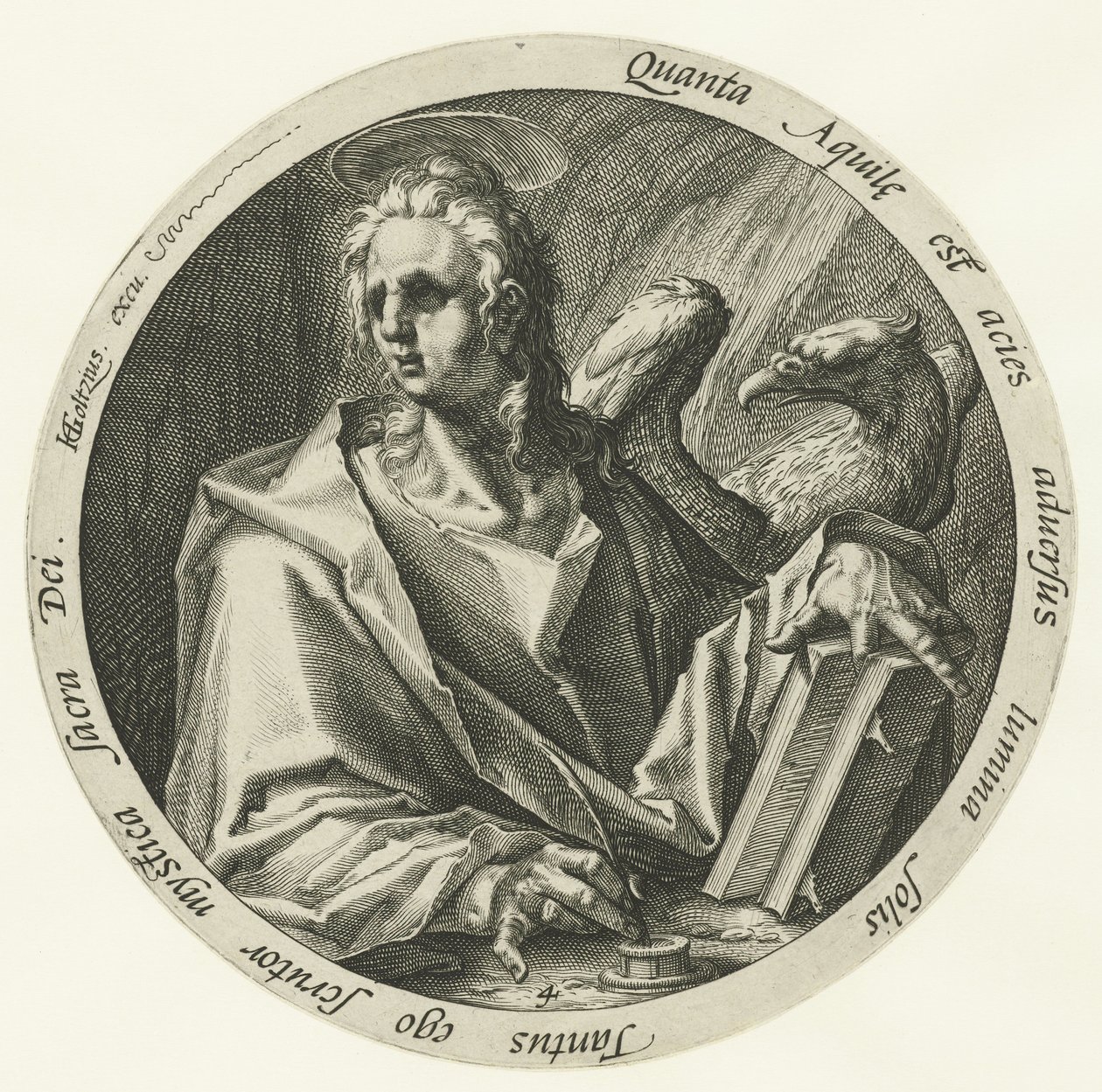 Evangelisten Johannes De fyra evangelisterna (serietitel) av Jacob de Gheyn (II) (attributed to)