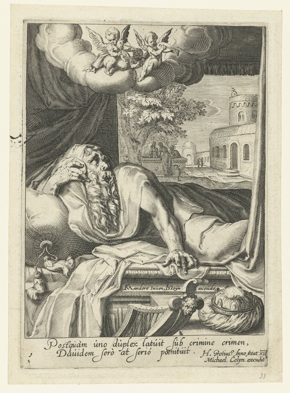 David som en ångerfull syndare Åtta ångerfulla syndare från Gamla och Nya testamentet (serietitel) av Jacob de Gheyn (II) (workshop of)