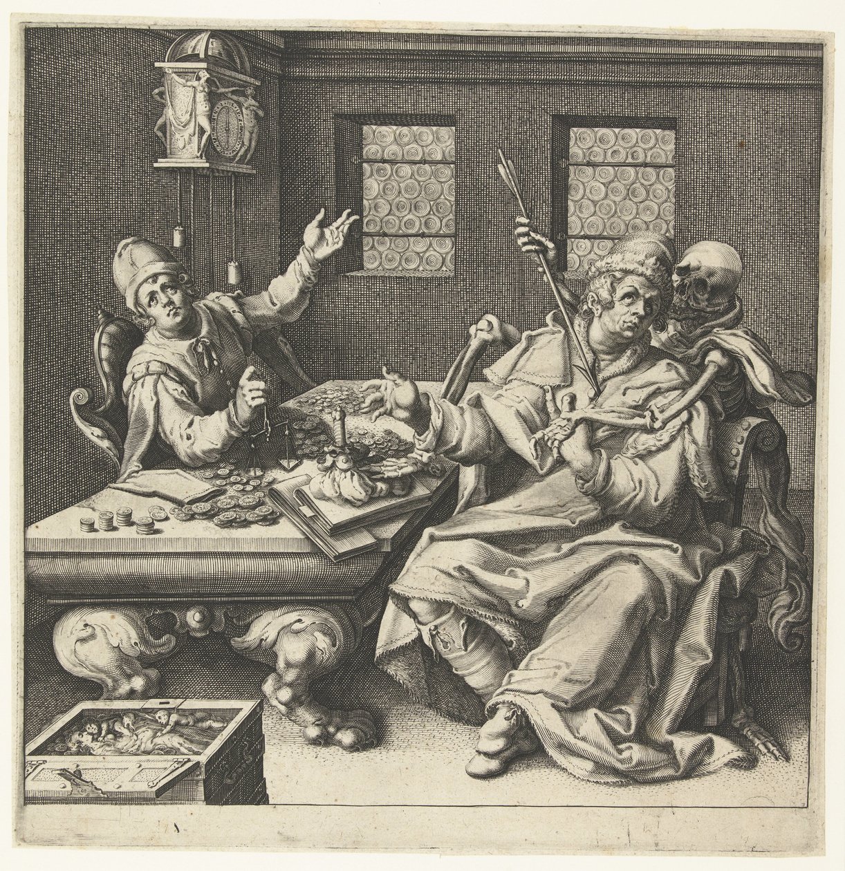 Pengavägarna och döden av Jacob de Gheyn (II) (workshop of)