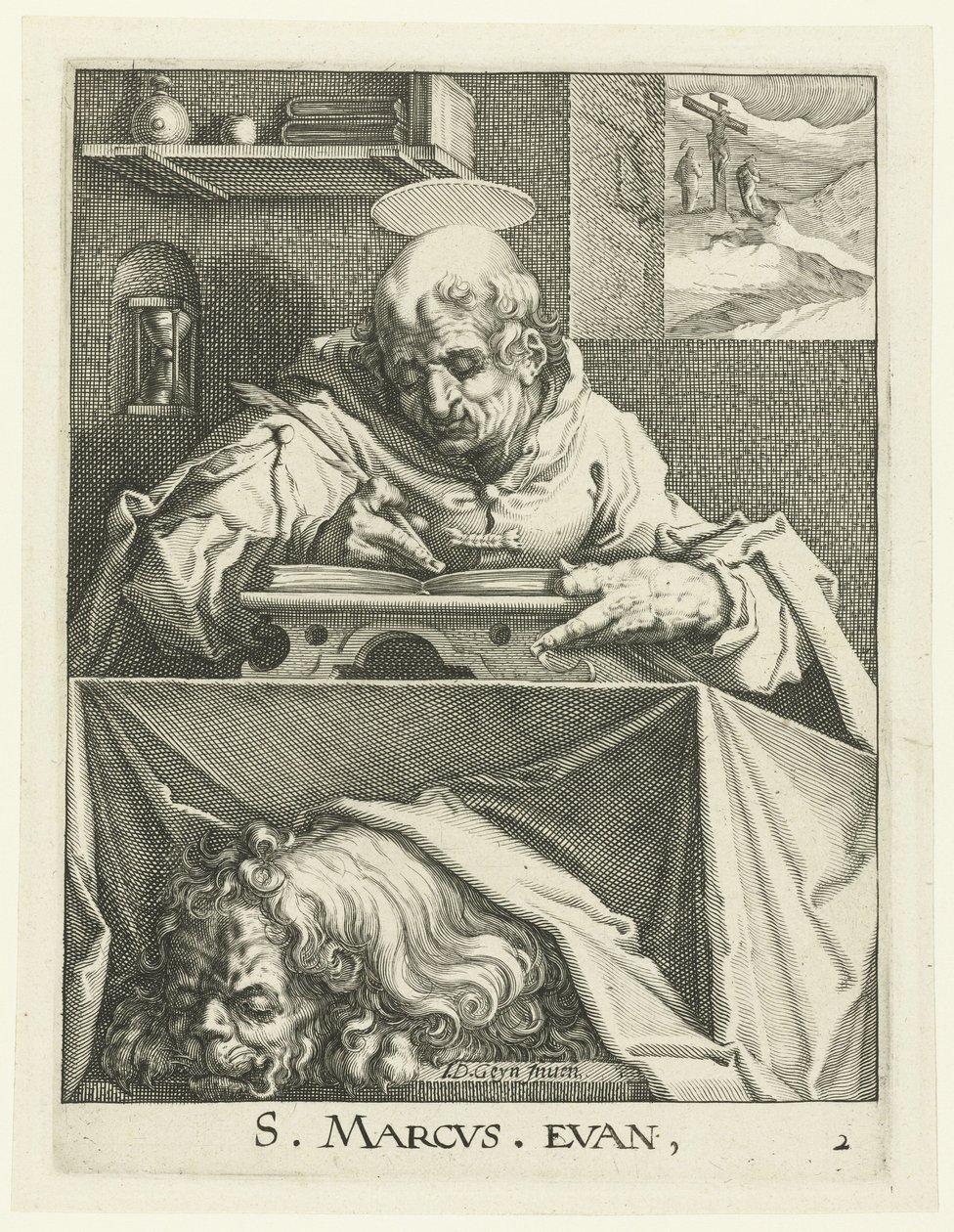Evangelisten Mark De fyra evangelisterna (serietitel) av Jacob de Gheyn (II) (workshop of)