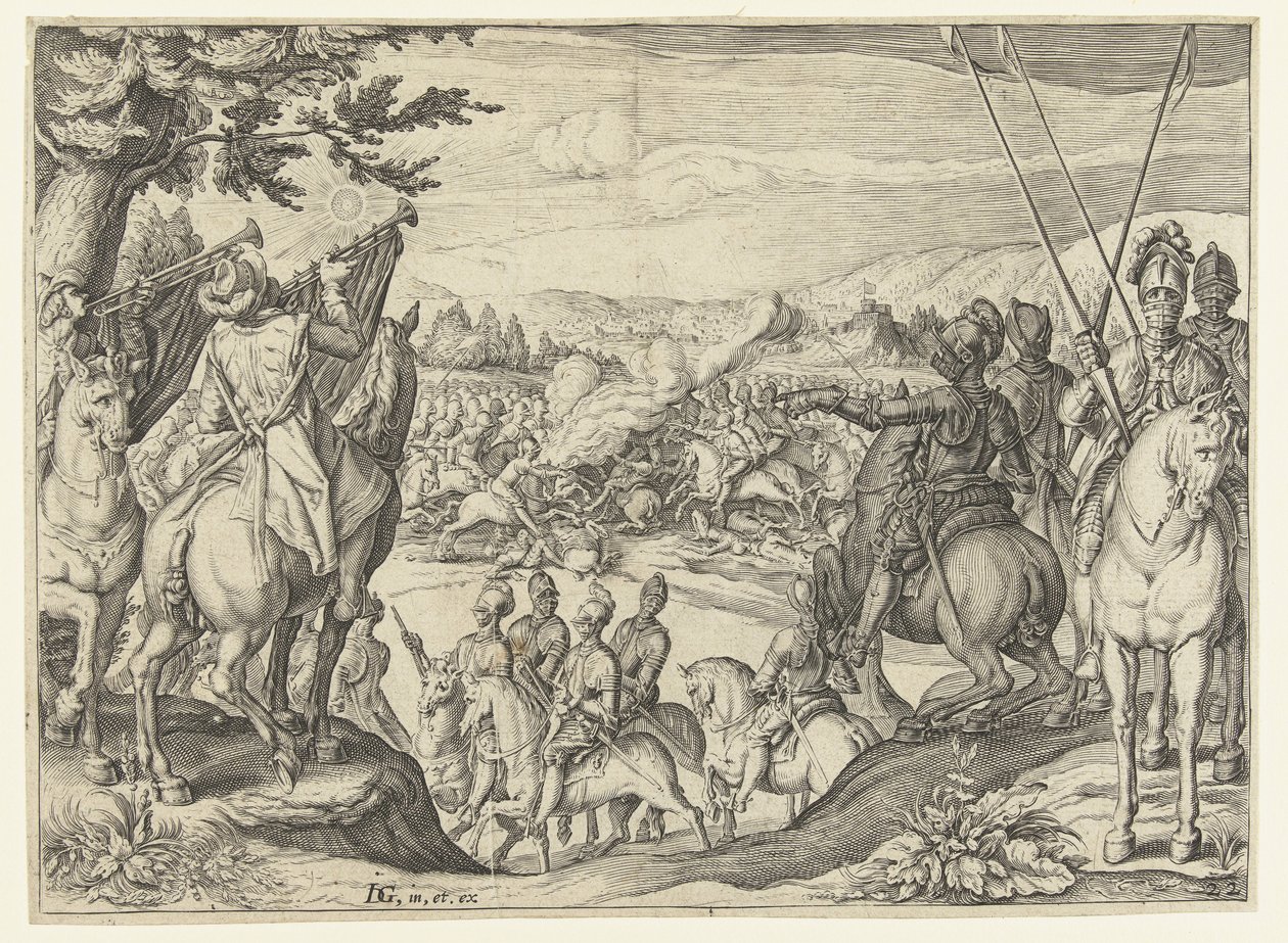ridstrid The Equestrian School (serietitel) av Jacob de Gheyn (II) (workshop of)
