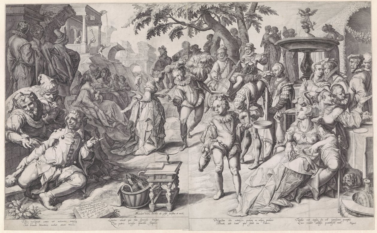 Den förlorade sonen slösar bort sina pengar av Jacob de Gheyn (II)