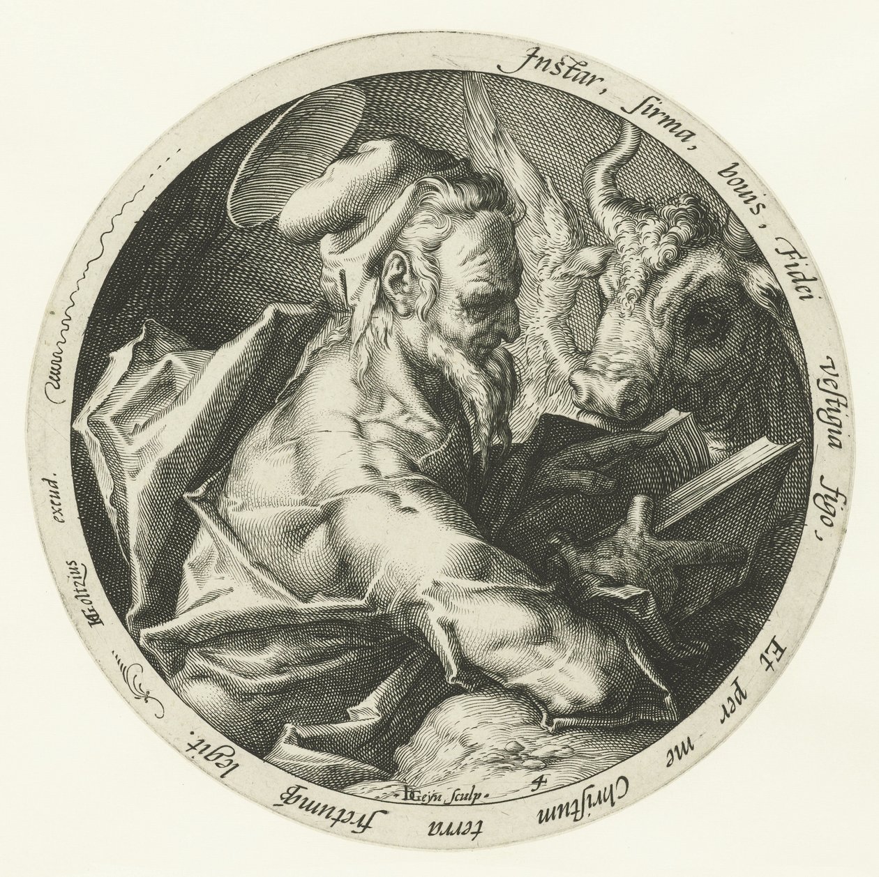 Evangelisten Lukas De fyra evangelisterna (serietitel) av Jacob de Gheyn (II)