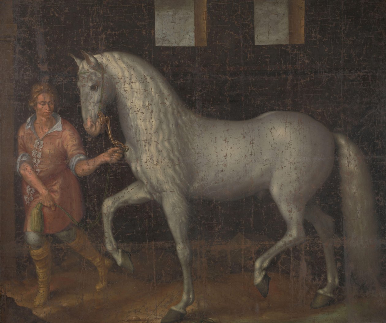 Spansk krigshäst En spansk krigshäst fångad av Lodewijk Gunther van Nassau från ärkehertig Albert av Österrike i slaget vid Nieuwpoort och presenterad för prins Maurits av Jacob de Gheyn (II)