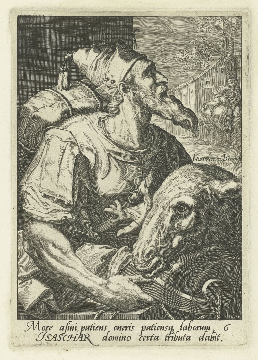 Anfader Issachar Israels förfäder (serietitel) Jakobs tolv söner (serietitel) av Jacob de Gheyn (II)