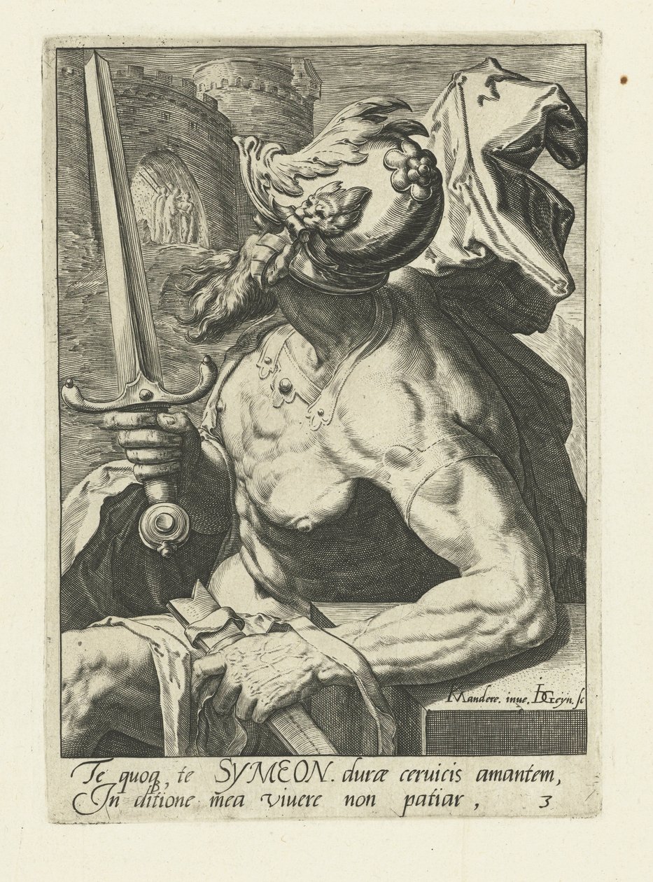 Anfader Simeon Israels förfäder (serietitel) Jakobs tolv söner (serietitel) av Jacob de Gheyn (II)