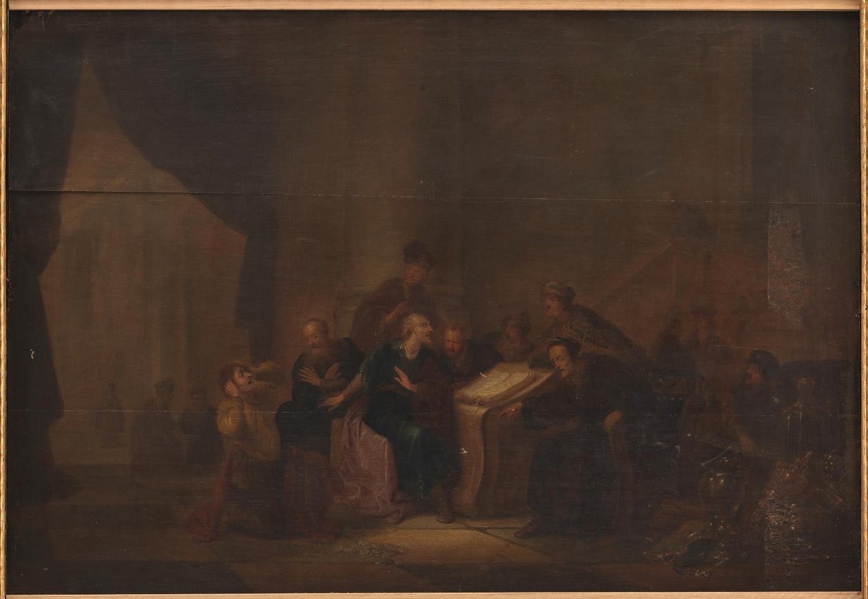 Judas kastar ner silverbitarna i templet av Jacob de Wet d.Æ.