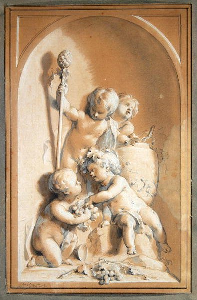 Allegory of Autumn (grafit på papper) av Jacob de Wit