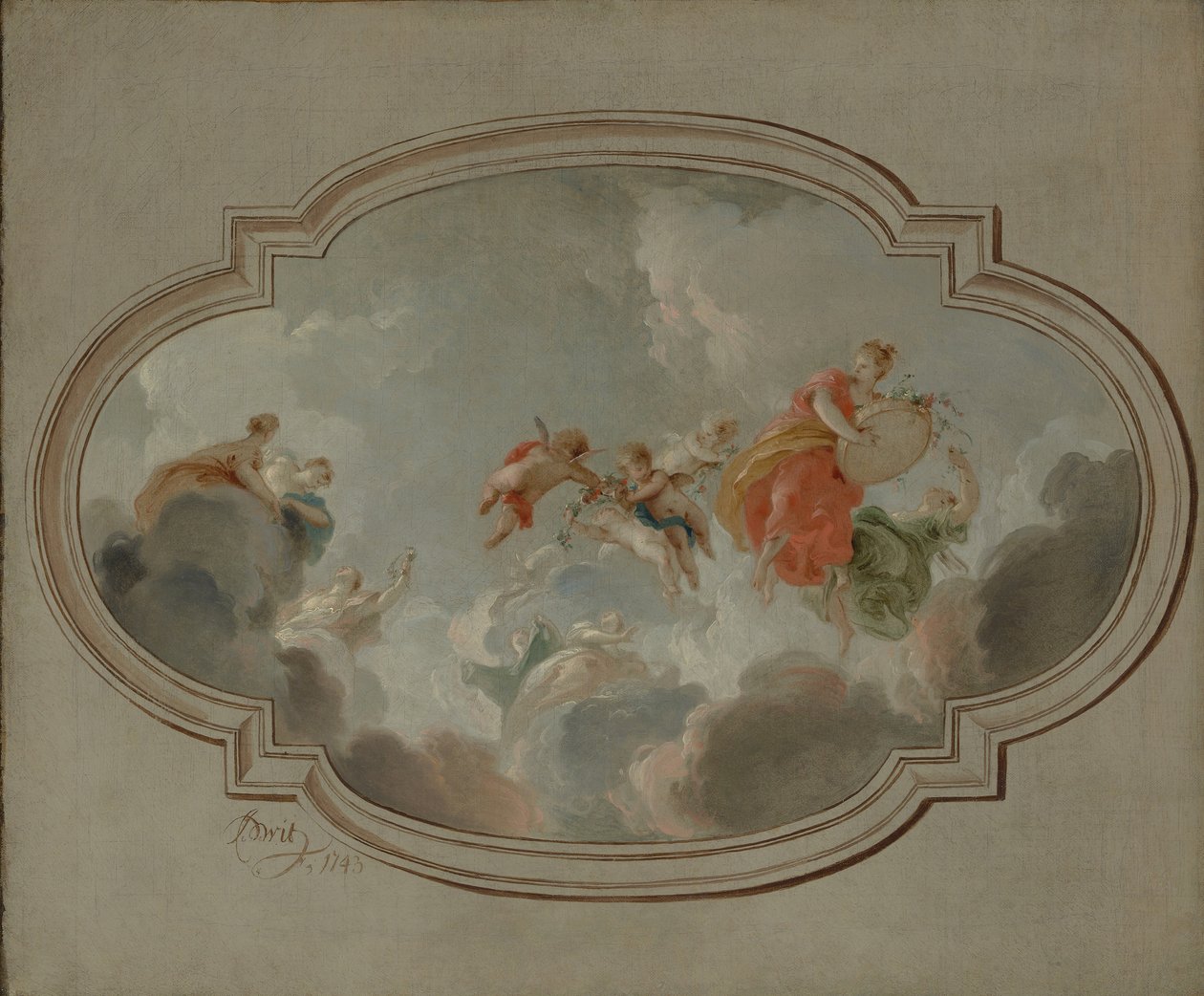 Flora och Zephyr, 1743. av Jacob de Wit