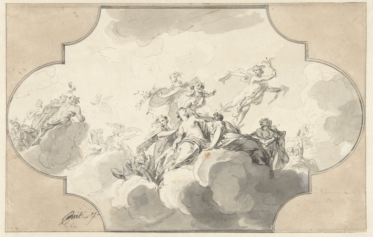 Merkurius stjäl Venus gördel av Jacob de Wit
