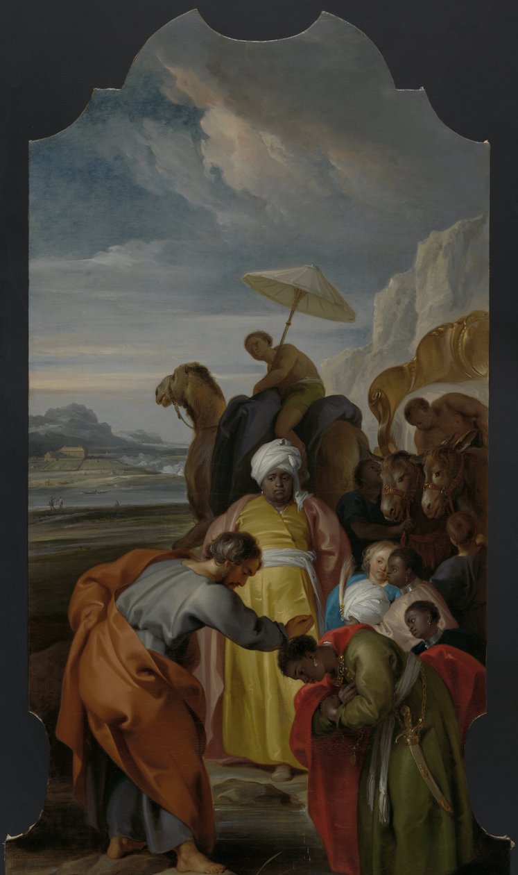 Den helige Filip döpte eunucken av Jacob de Wit