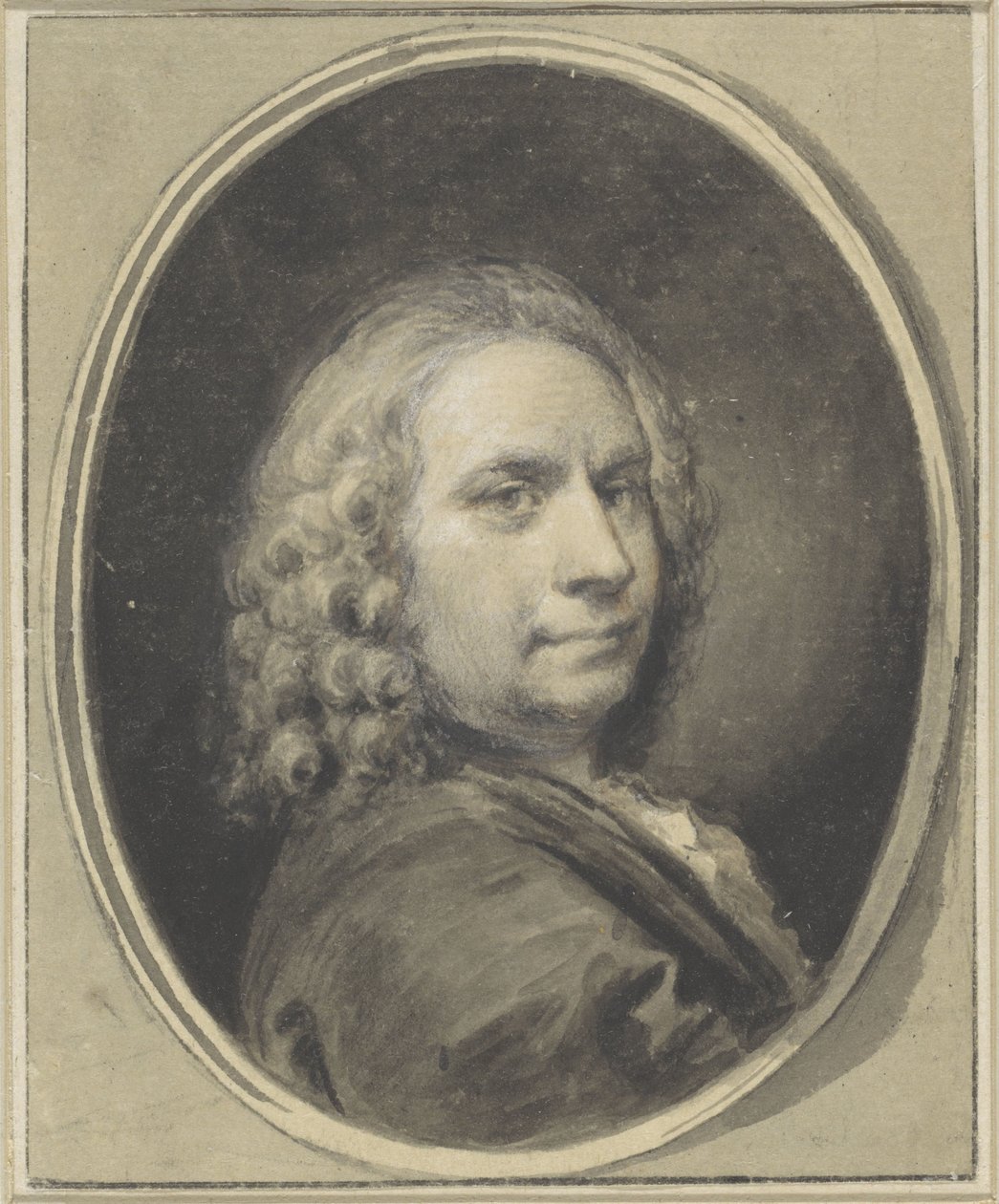 Självporträtt av Jacob de Wit av Jacob de Wit