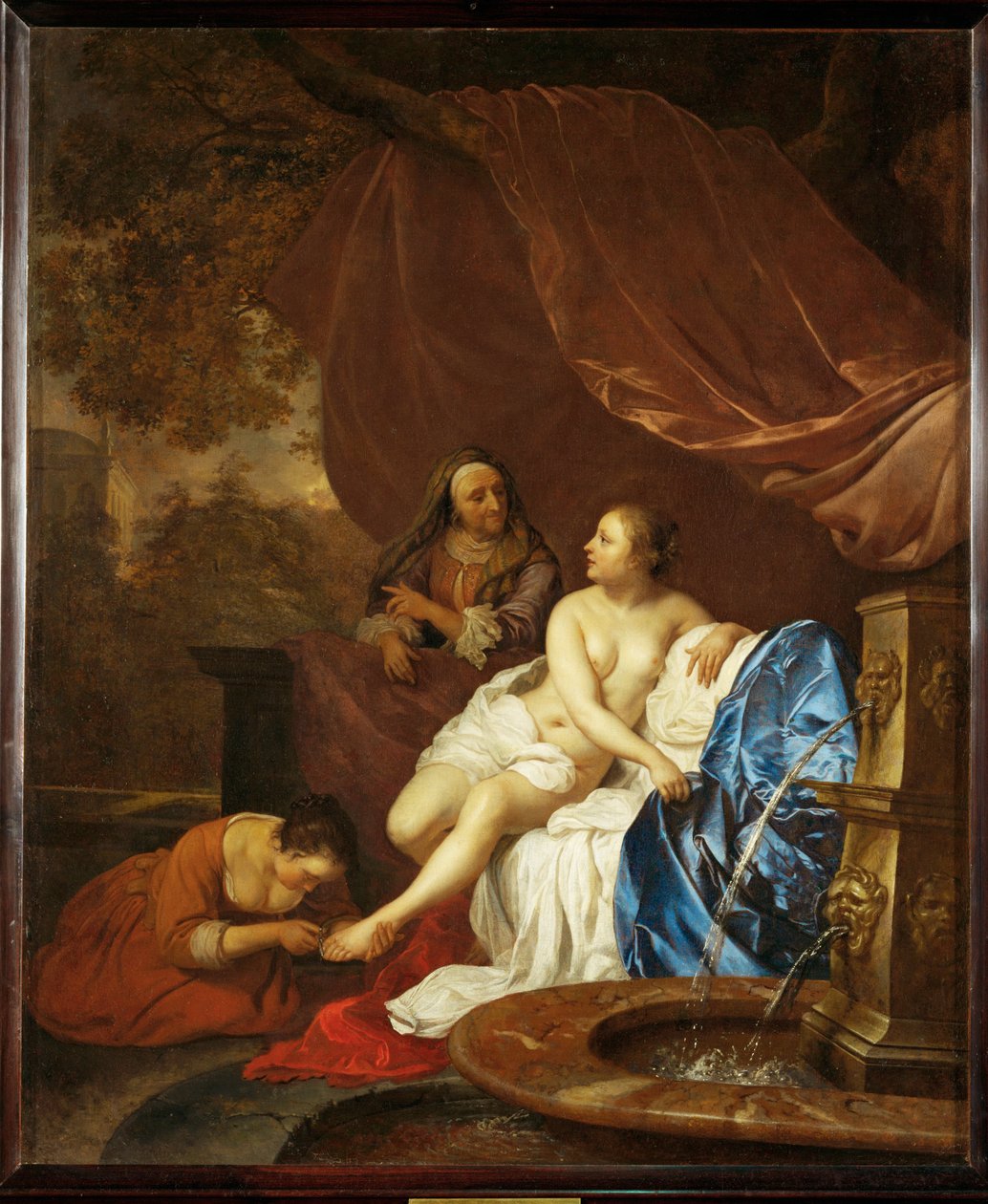 Bethsabe au bain - Bathseba i sitt badkar ... av Jacob or Jacques van Loo