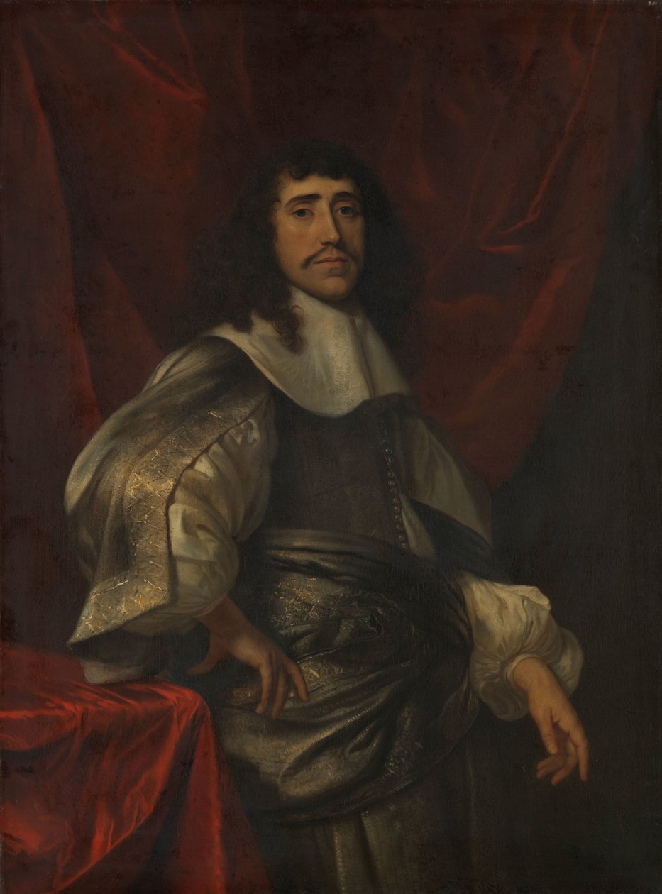 Porträtt av en man, tros vara Christoffel van Gangelt, andra make till Lucretia Boudaen av Jacob van Loo (attributed to)