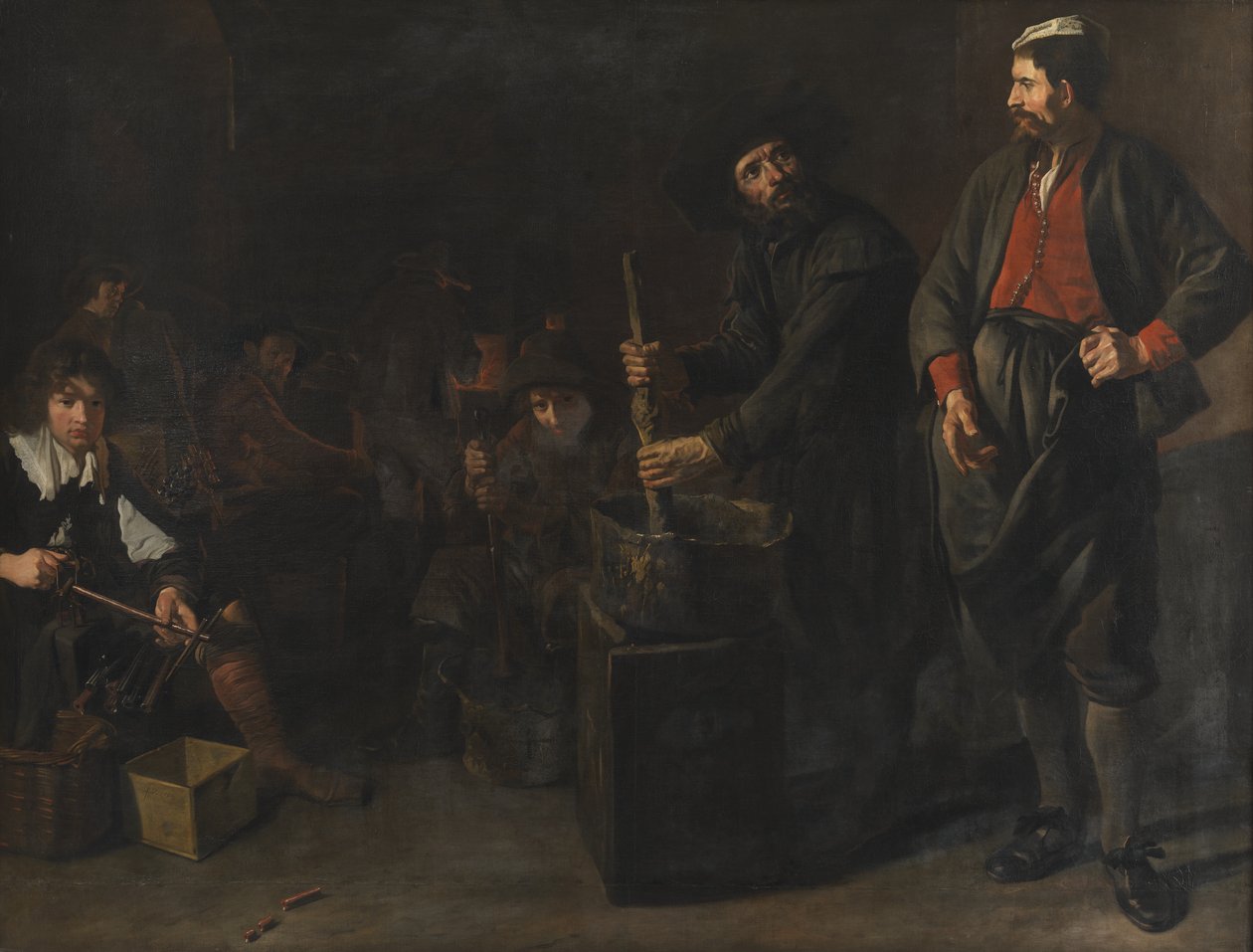 En glas- och korallfabrik av Jacob van Loo