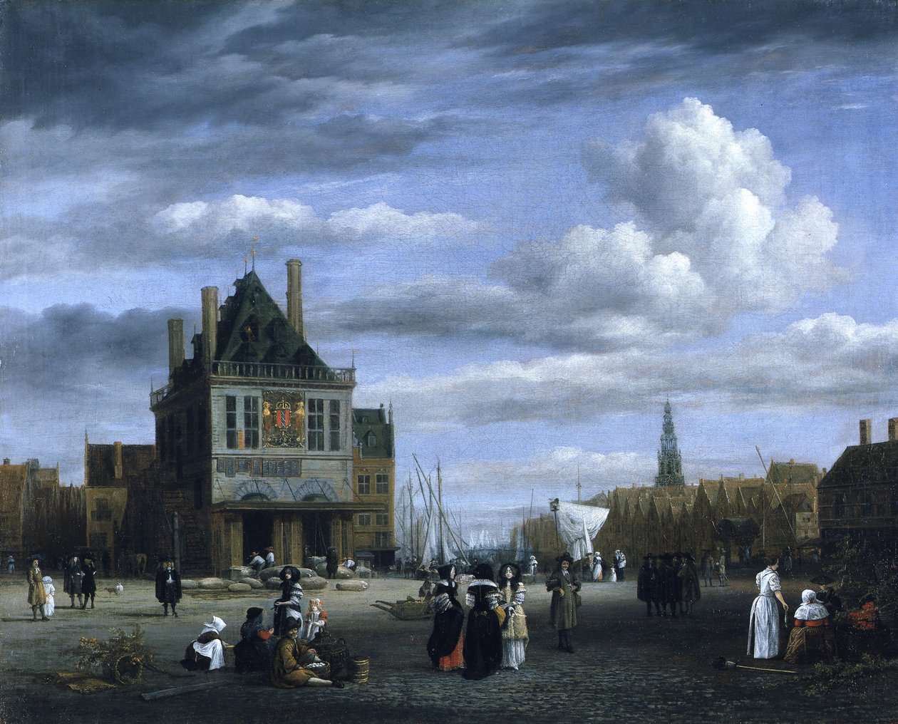Dam-torget i Amsterdam av Jacob van Ruisdael