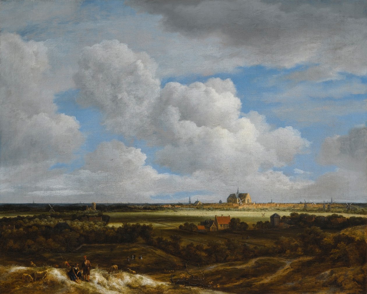 Tyska: Blick auf Haarlem Vy över Haarlem (Haerlempje) av Jacob van Ruisdael