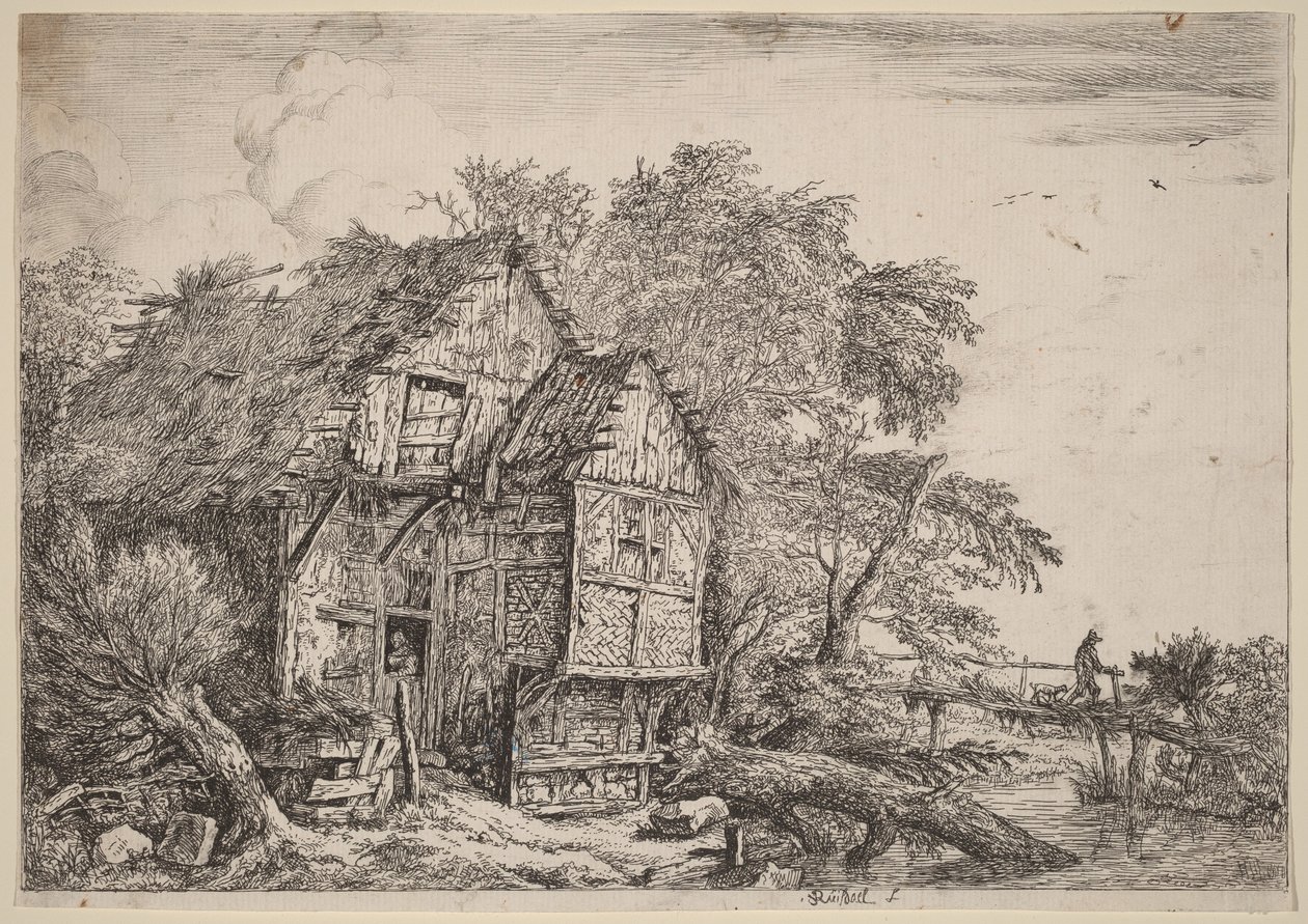 Den lilla bron av Jacob van Ruisdael