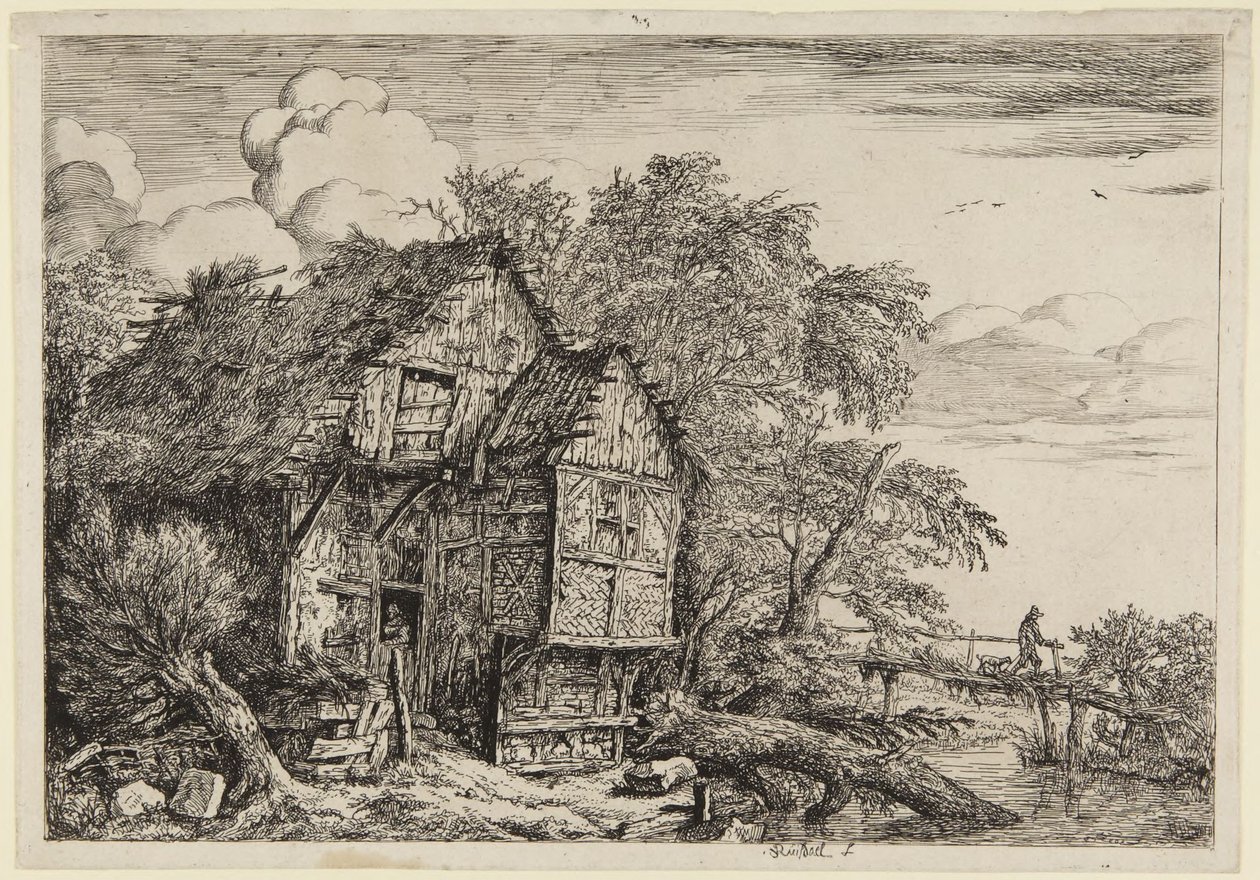 Den lilla bron av Jacob van Ruisdael