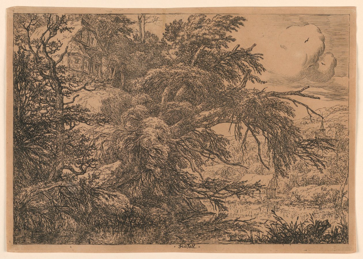 Halmtakstugan på kullen av Jacob van Ruisdael