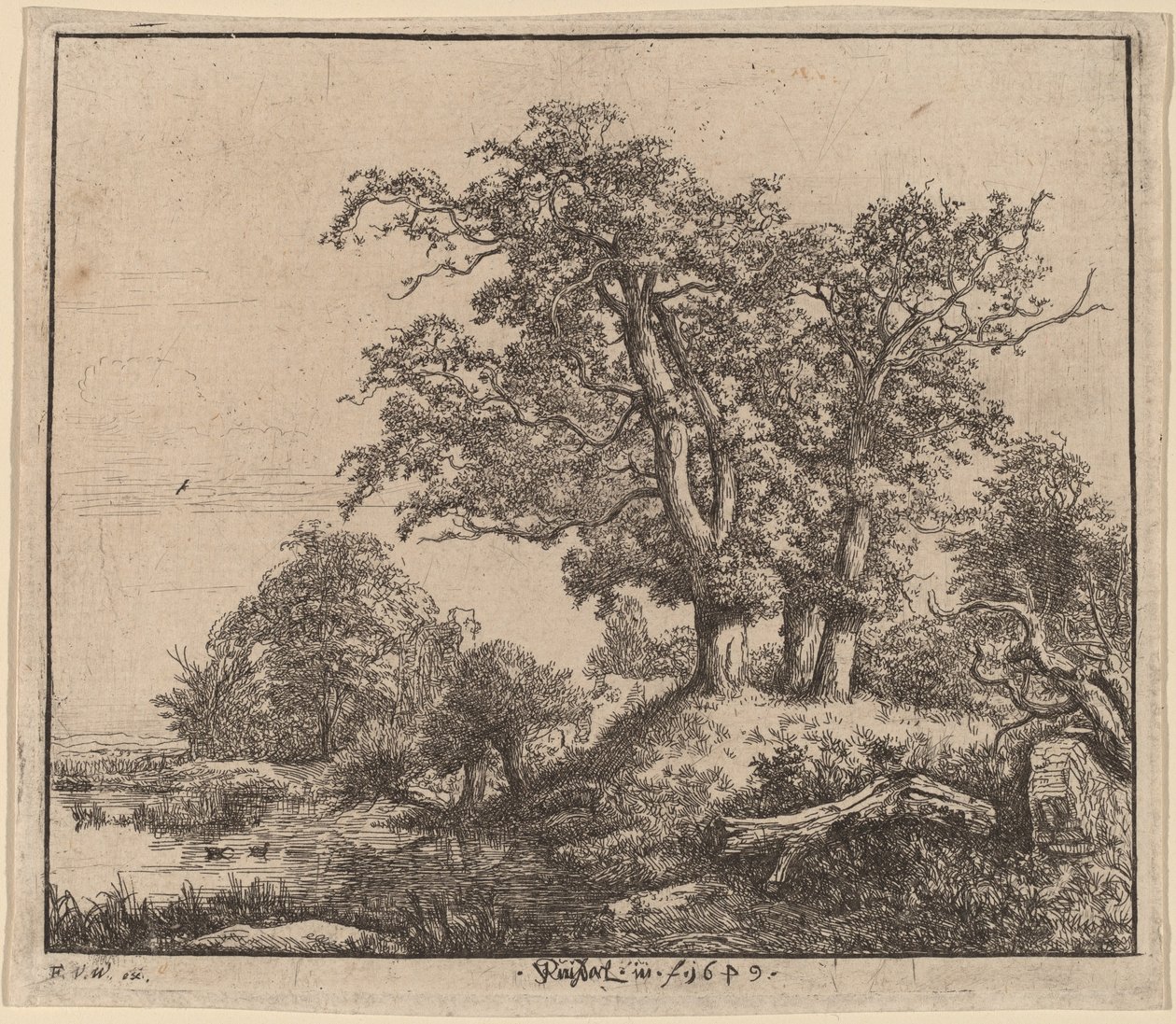 De tre ekarna av Jacob van Ruisdael