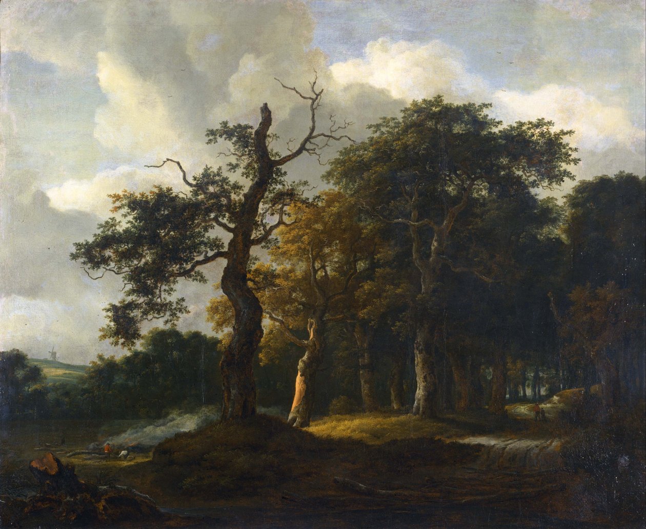 Stigar i ekskog av Jacob van Ruisdael