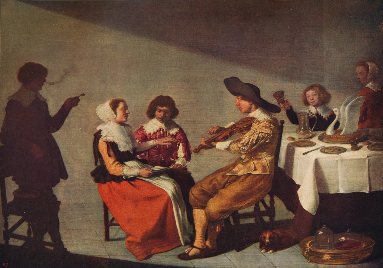 En musikalisk fest, 1631, c1915 av Jacob van Velsen