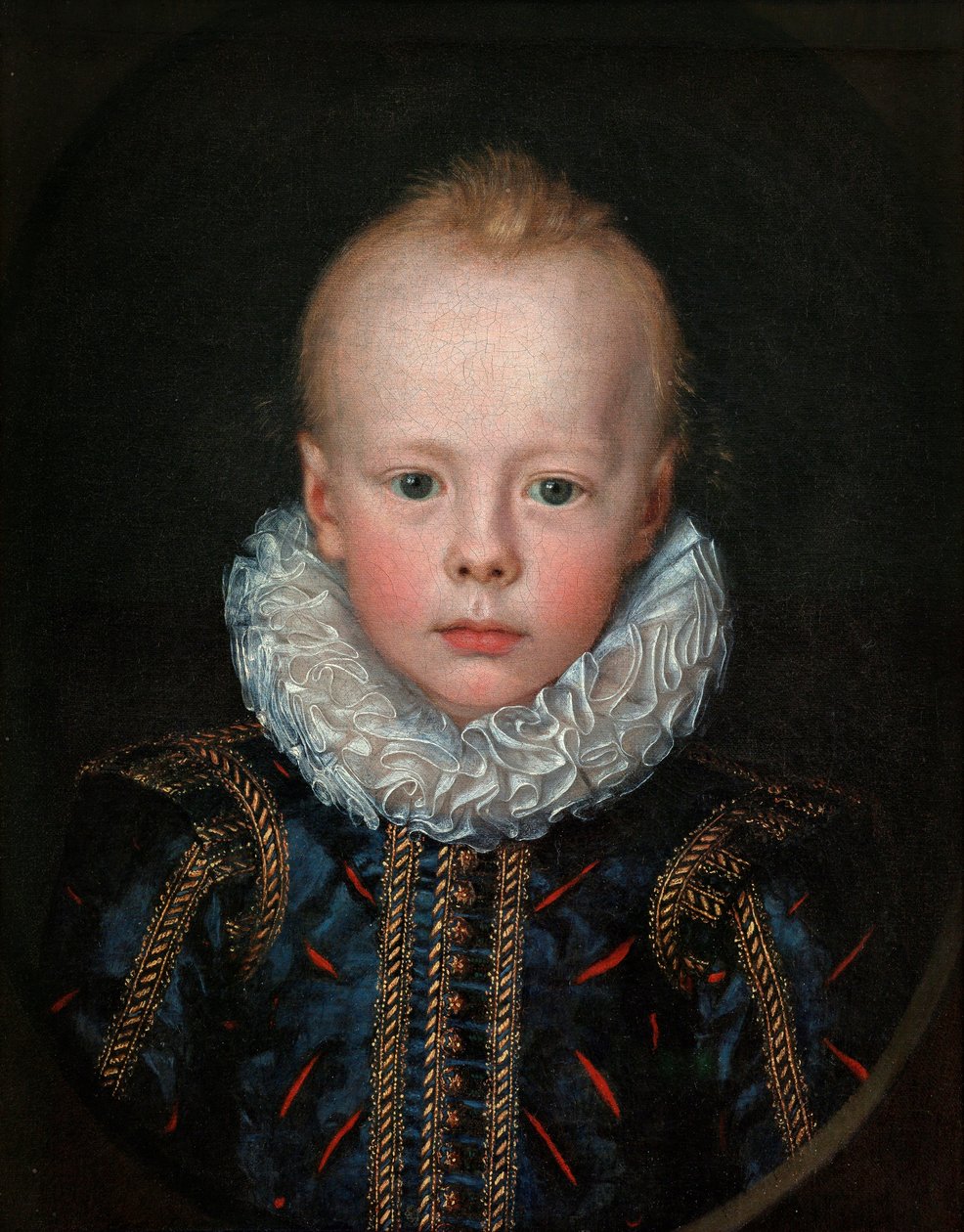 Barnporträtt av en prins (olja på duk) av Jacob van der (fl.1610 29) Doordt