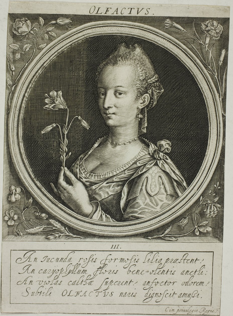 Lukt, plansch tre från De fem sinnena av Jacob van der Heyden